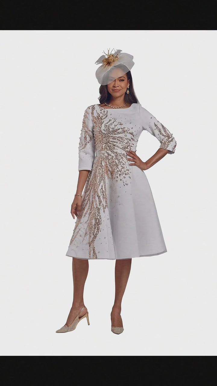 Bursts of Shine Fit-and-Flare Dress by EY Boutique