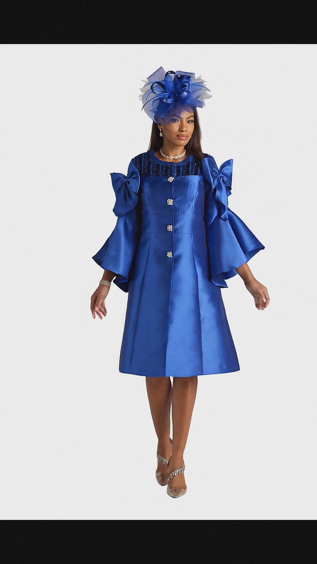 CASCADE OF SLEEVES JACKET DRESS