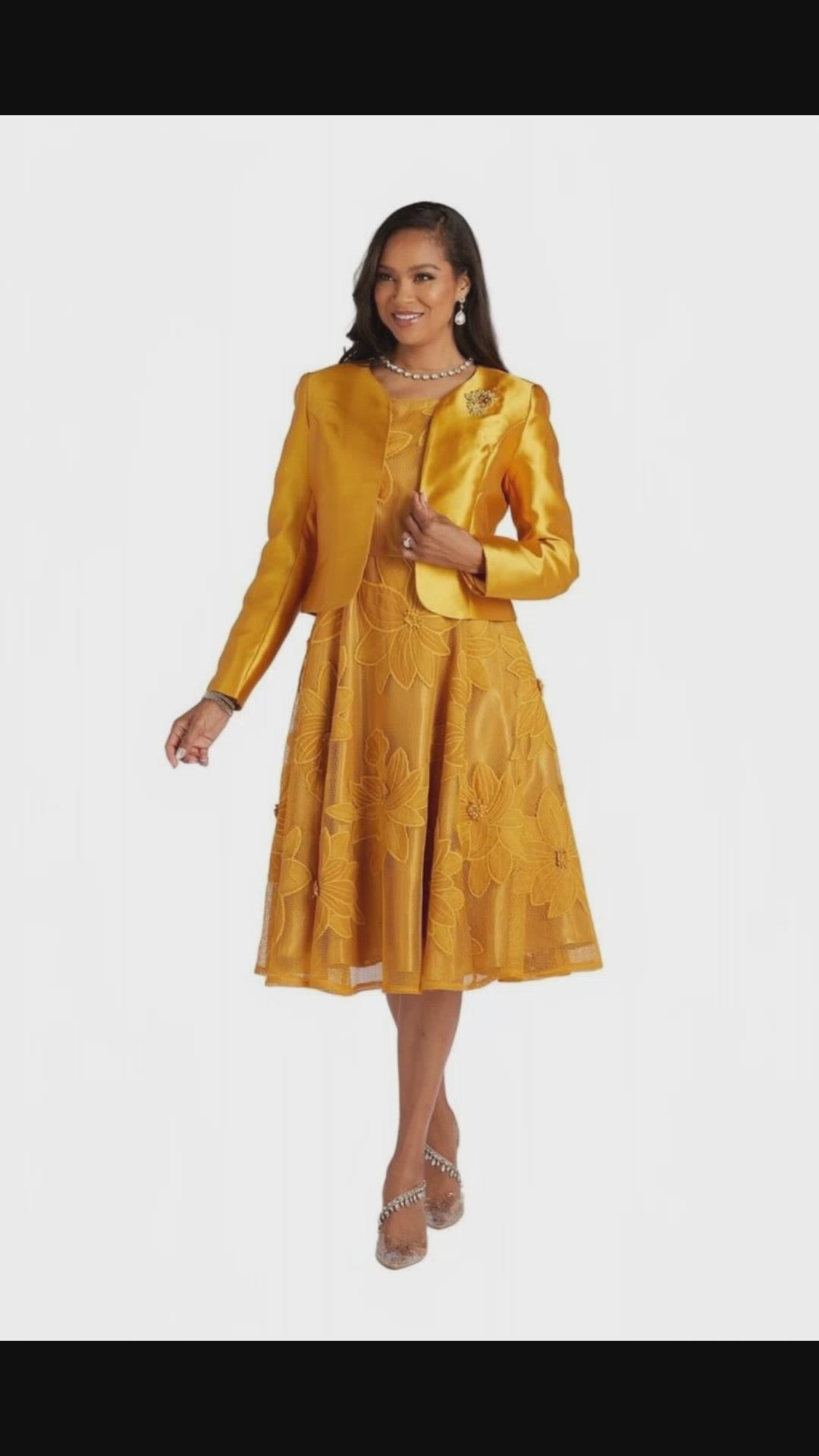 Embellished with Lace Jacket Dress by EY Boutique