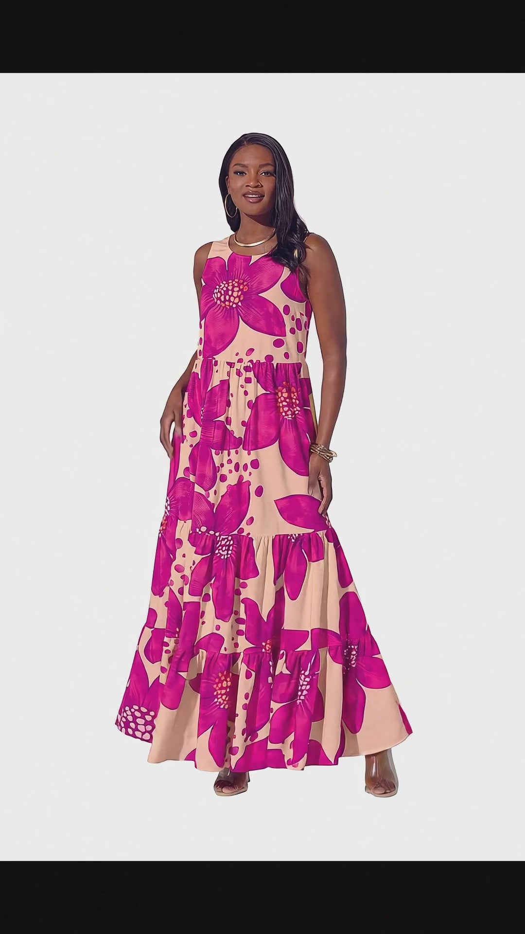 GARDEN DREAMS TIERED PINK DRESS