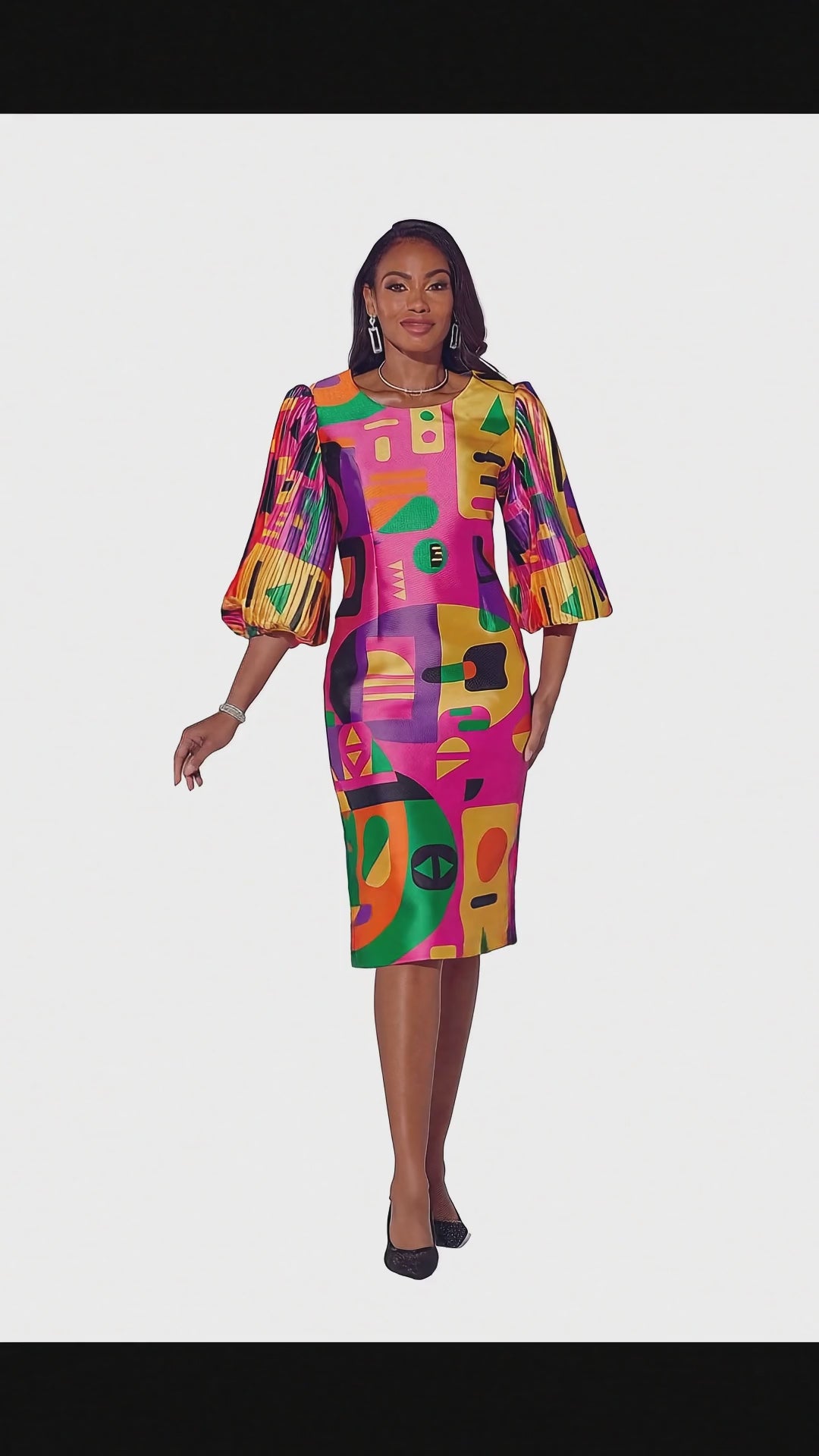 LOVE MODERN ART DRESS MULTI