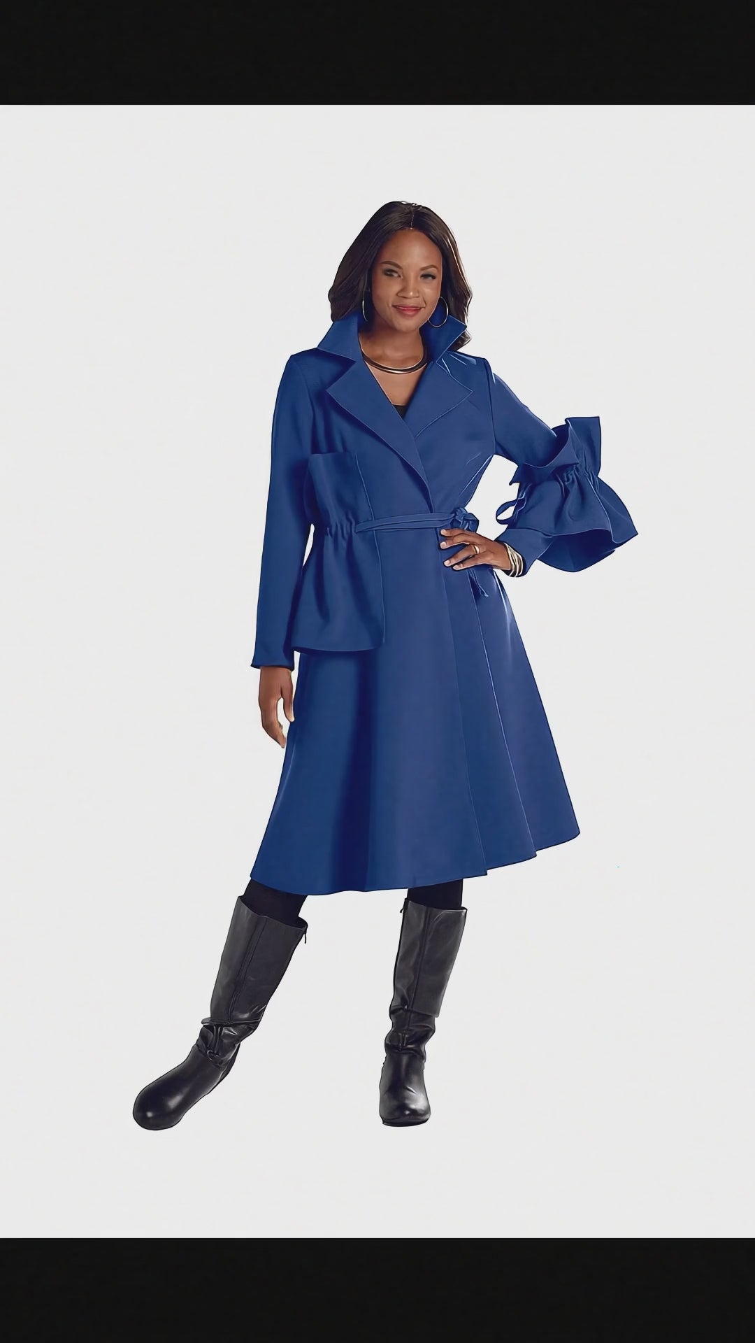 Bold Folds Fashion Right Coat by Studio EY