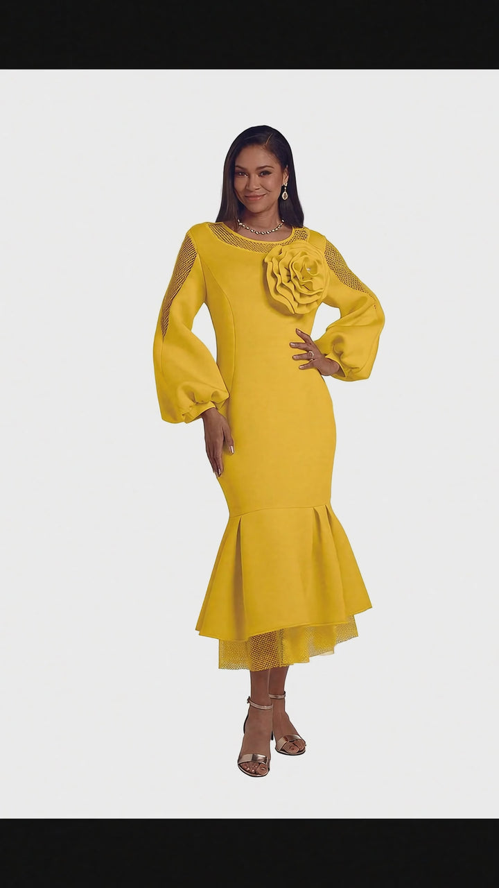 Chic 'n' Shapely Flounce Midi Dress by EY Boutique