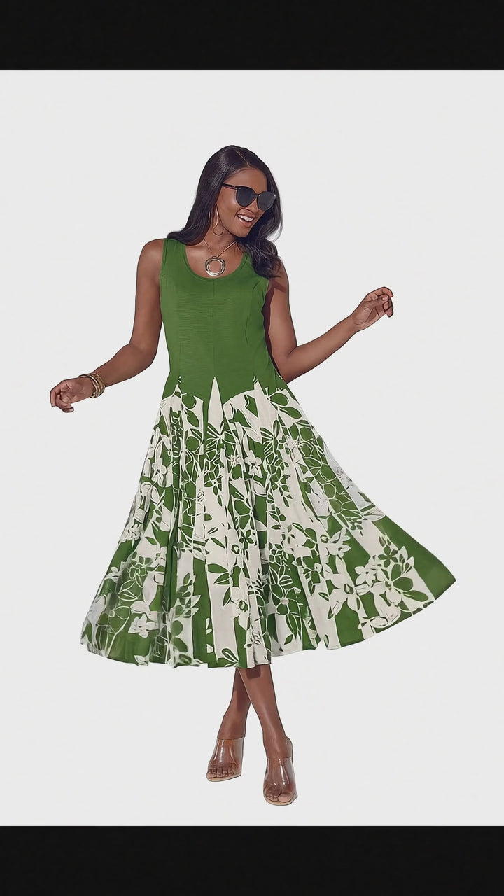 Floral Border Dress by Studio EY