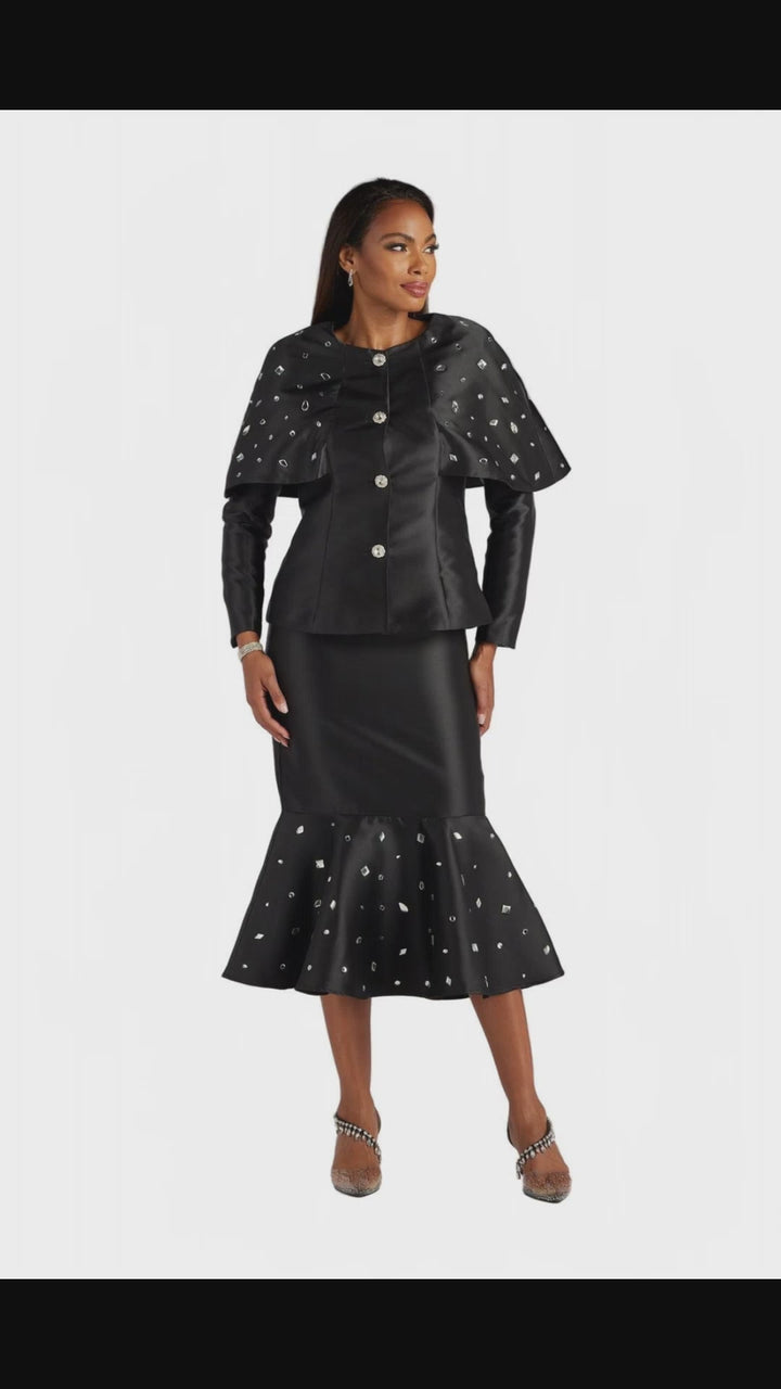 Starry Night Cape Effect Suit by EY Boutique
