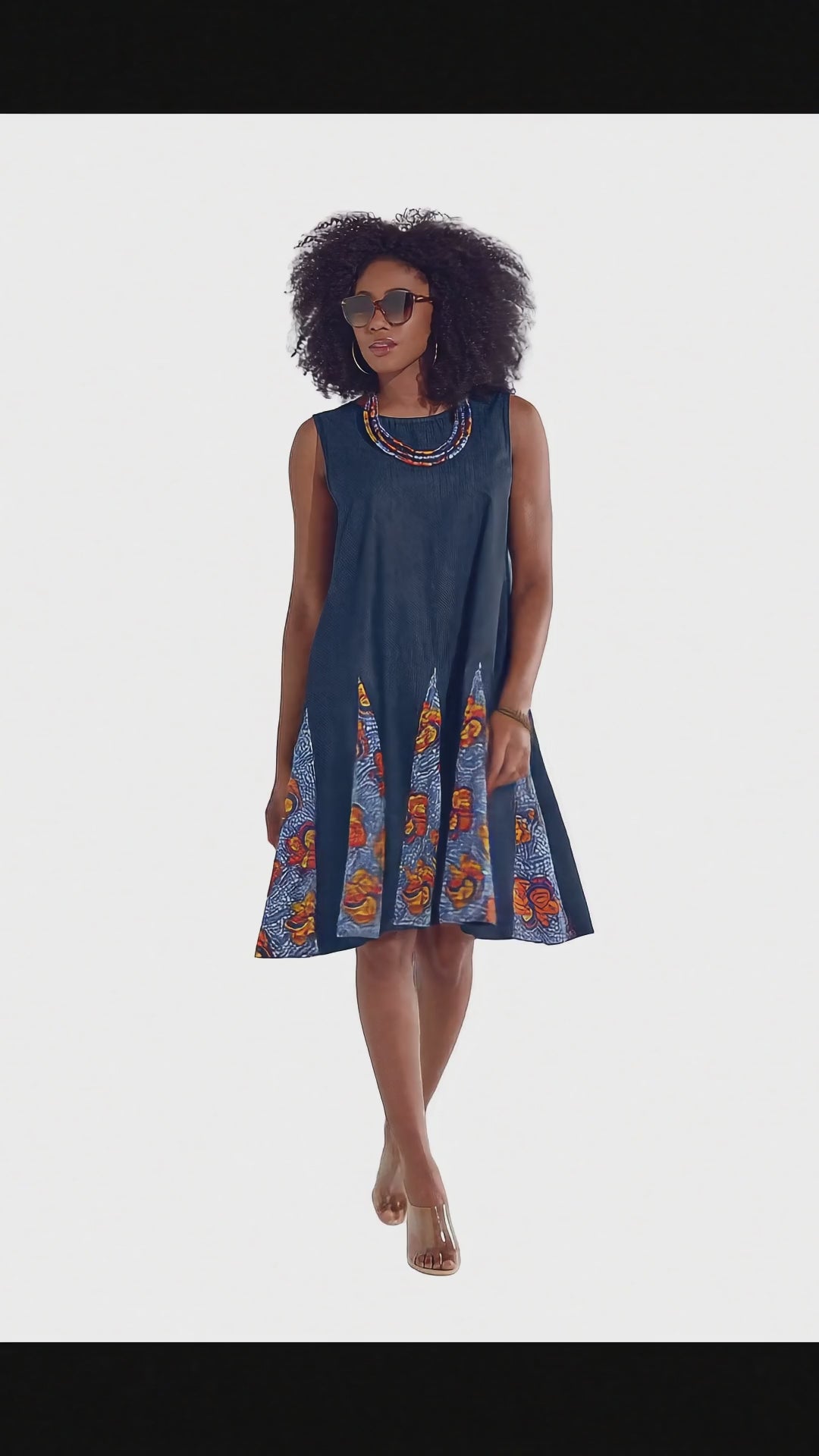 Hint of Print Swing Dress by Studio EY