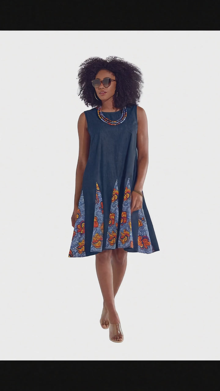 Hint of Print Swing Dress by Studio EY