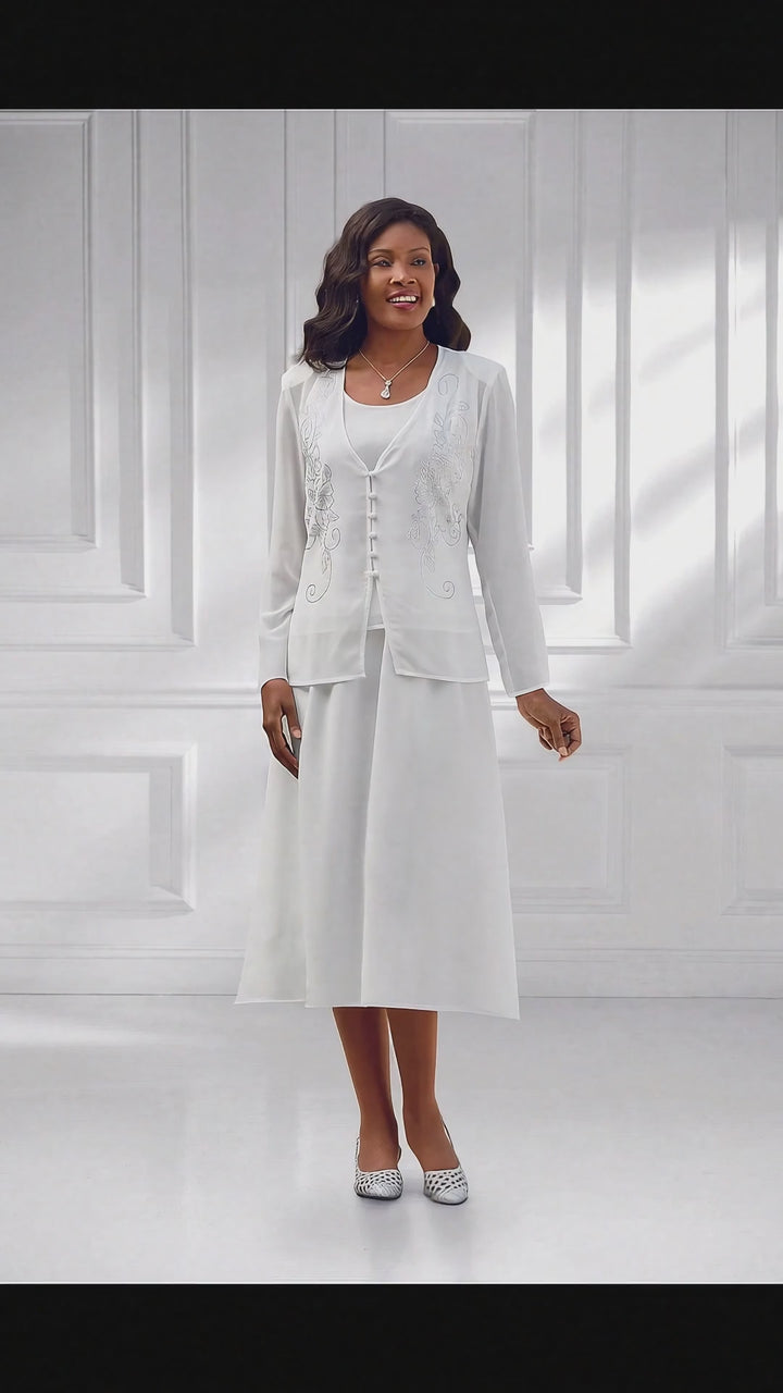 Jeweled Petals 3-Pc. Suit by EY Boutique