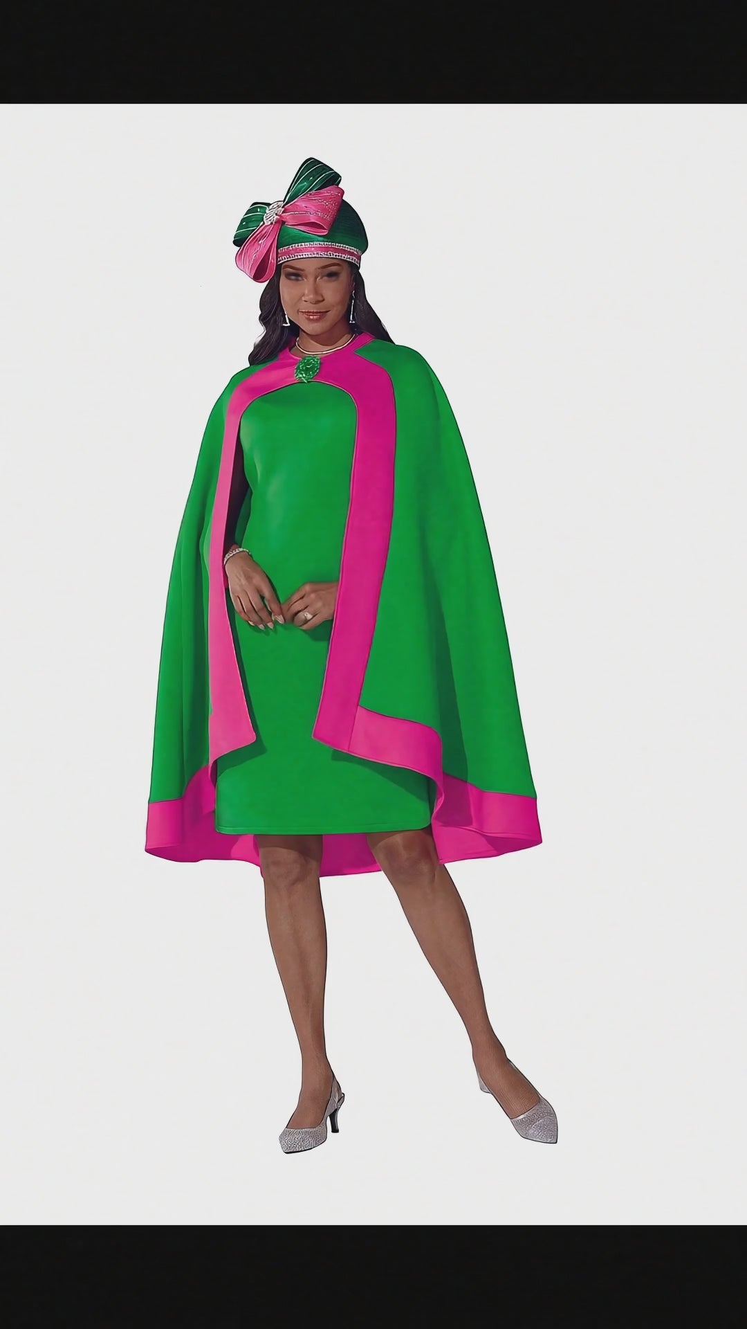 Elegant Outlines Cape Dress by EY Boutique