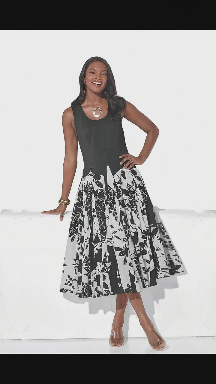 Floral Border Dress by Studio EY