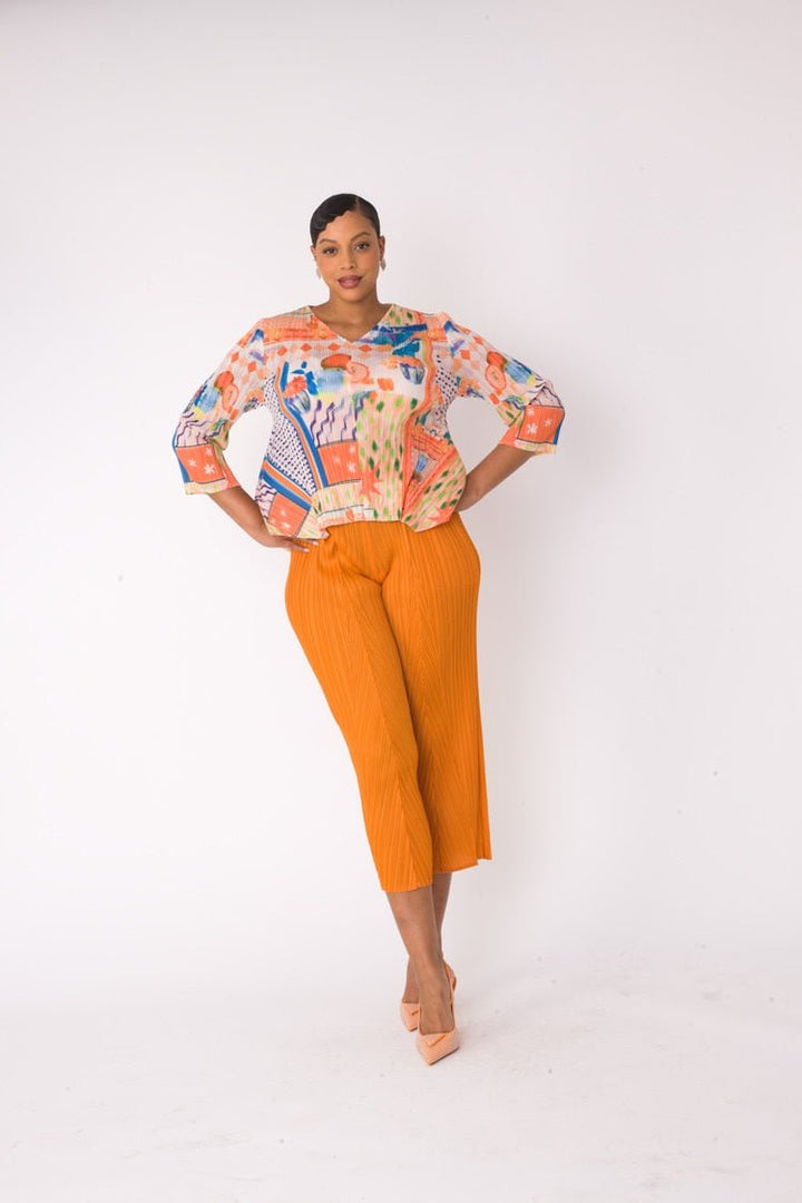 Printed Top and Palazzo Pants Set - 82763 - Especially Yours