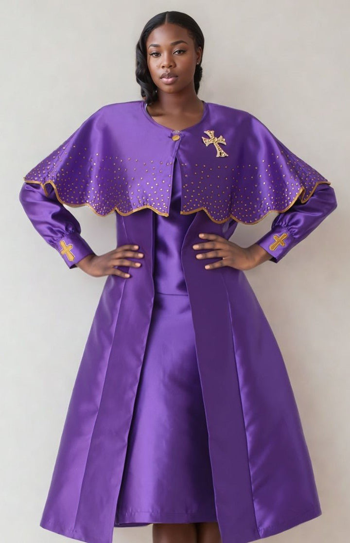 3 - Piece Church Robe with Detachable Cape – 4866 - Especially Yours