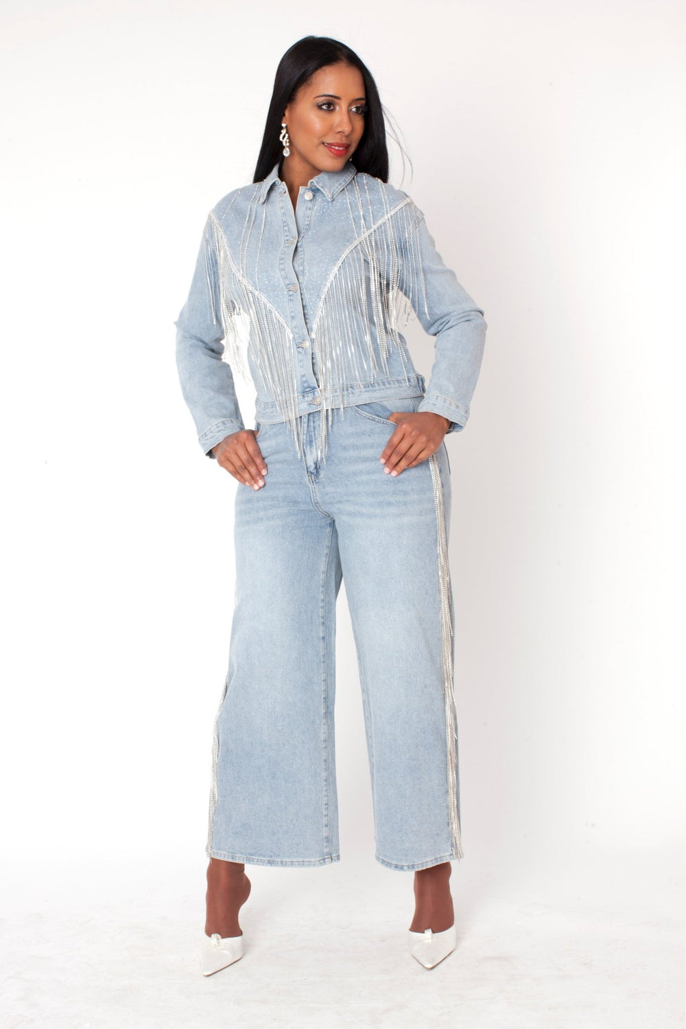 Rhinestone Fringe Jean - 82939 - Especially Yours