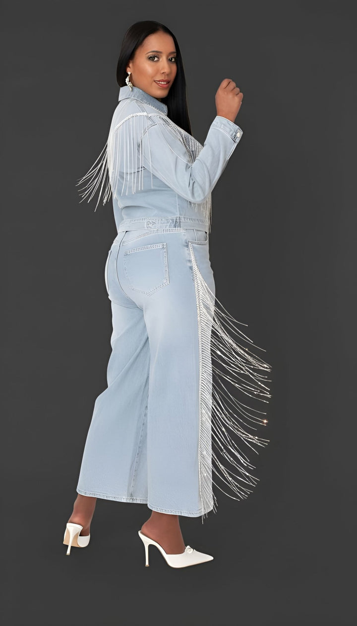 Rhinestone Fringe Jean - 82939 - Especially Yours