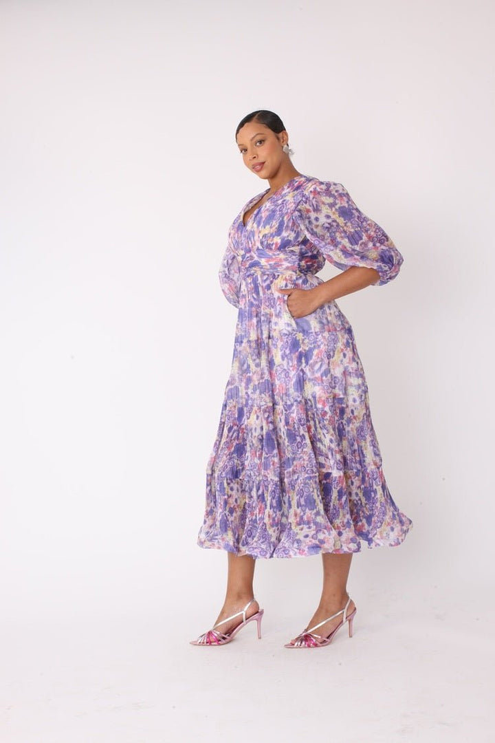 Romantic Tiered Maxi Dress with Balloon Sleeves - 82762 - Especially Yours