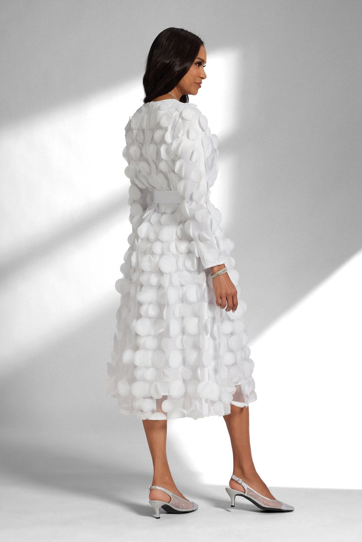 sheer n circles shirtdress front view