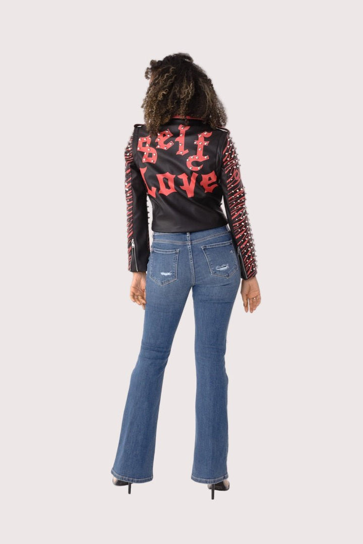 Studded Leather Jacket with Detachable Sleeves - 81989 - Especially Yours