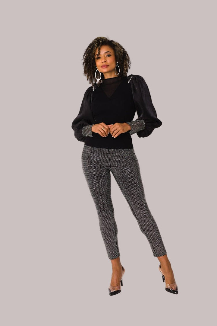Suede Diamond Embellished Pants - 82023 - Especially Yours