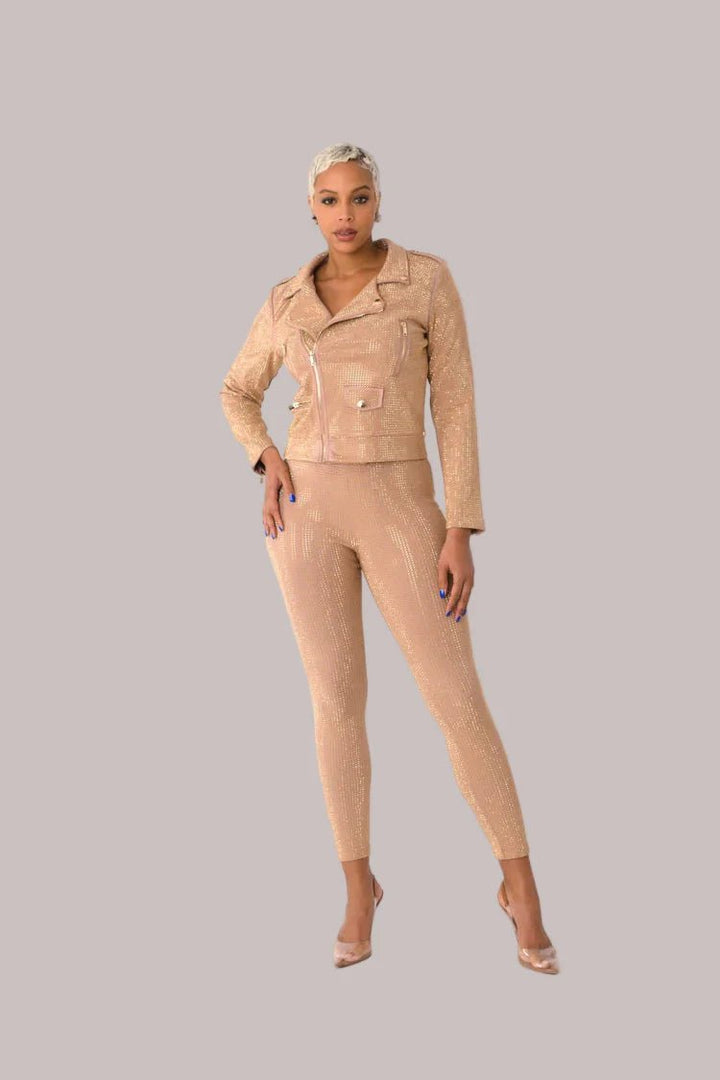 Suede Diamond Embellished Pants - 82023 - Especially Yours