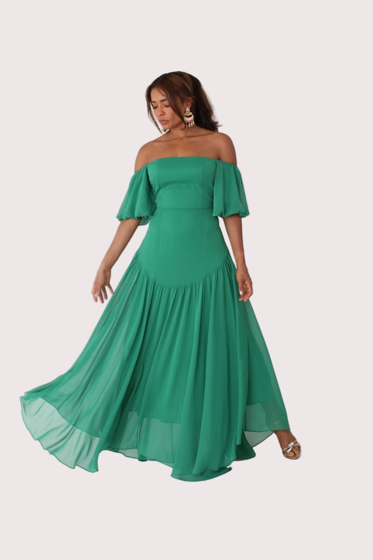 Sunset Dream Off - Shoulder Maxi Dress - 82315 - Especially Yours