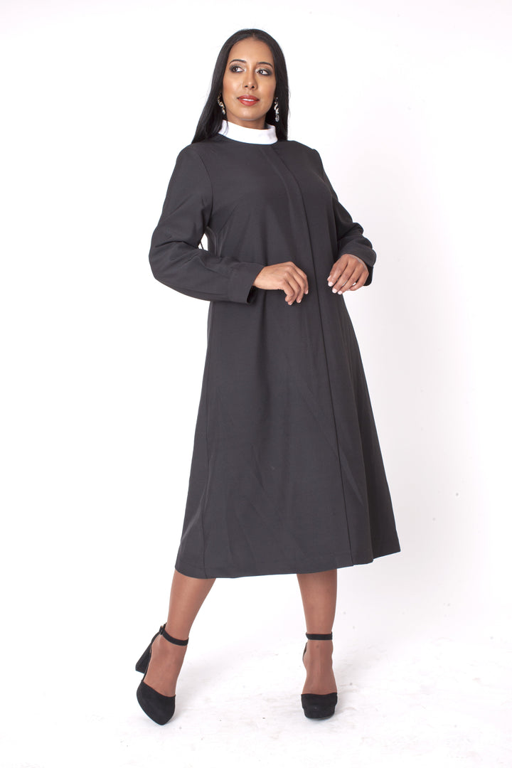 Plus size Two-Piece Brocade Clergy Robe – 41071W