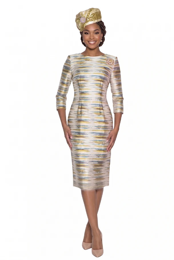 Abstract Print Sheath Church Dress by Lily and Taylor