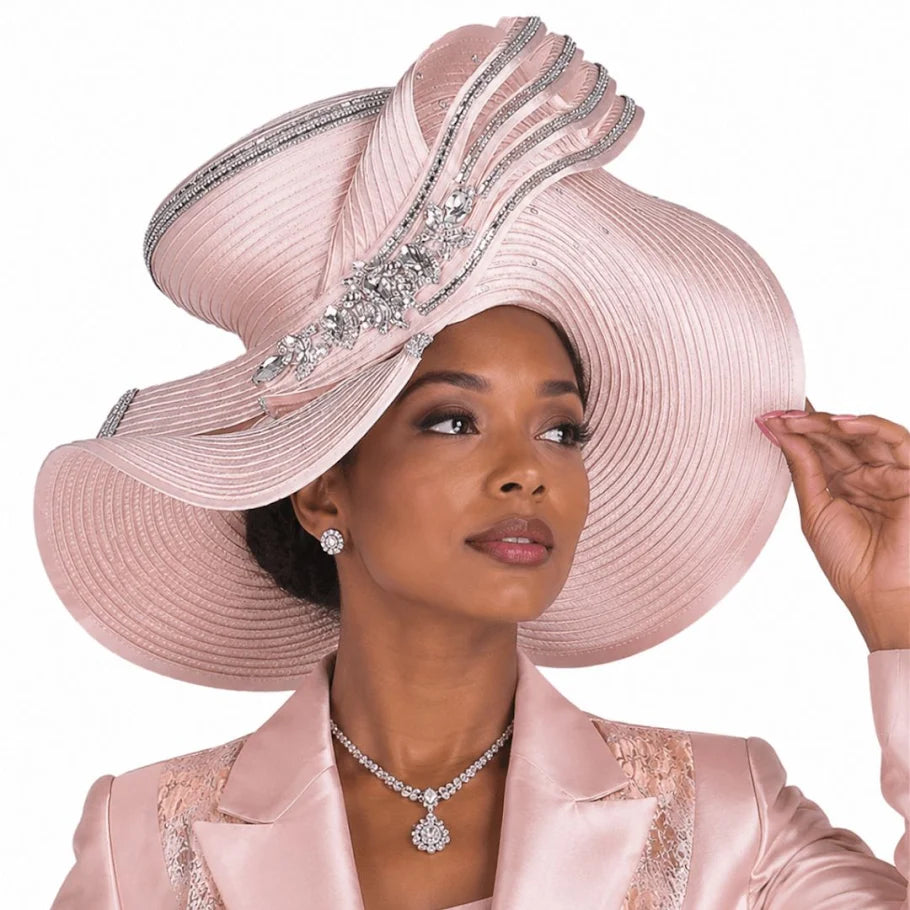 Chic Peach Elite Champagne H6265 Women's Statement Church Hat