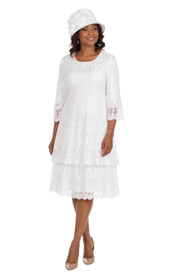 Elegant A - Line Tiered Lace Dress - Especially Yours