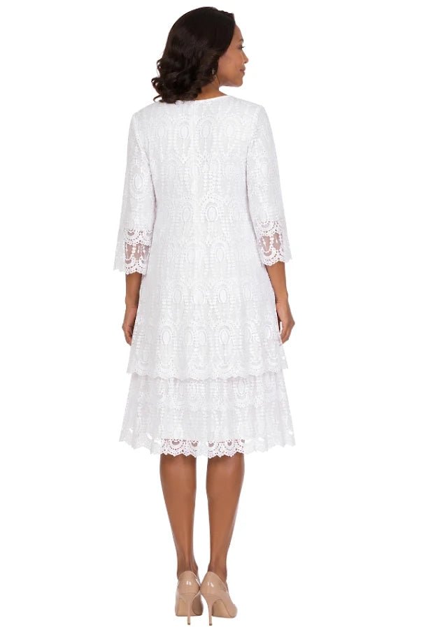 Elegant A - Line Tiered Lace Dress - Especially Yours