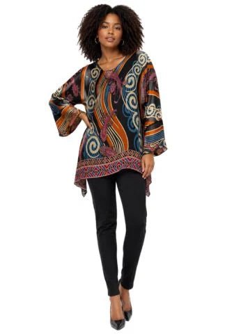 Lior One Size Women's Sand Spiral Sheer Poncho - Especially Yours