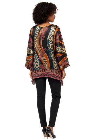 Lior One Size Women's Sand Spiral Sheer Poncho - Especially Yours