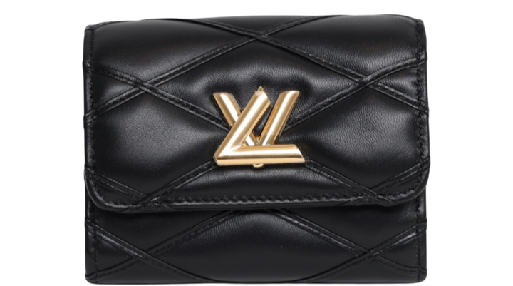 Louis Vuitton Go-14 Malletage Black Quilted Lambskin Leather Compact Wallet