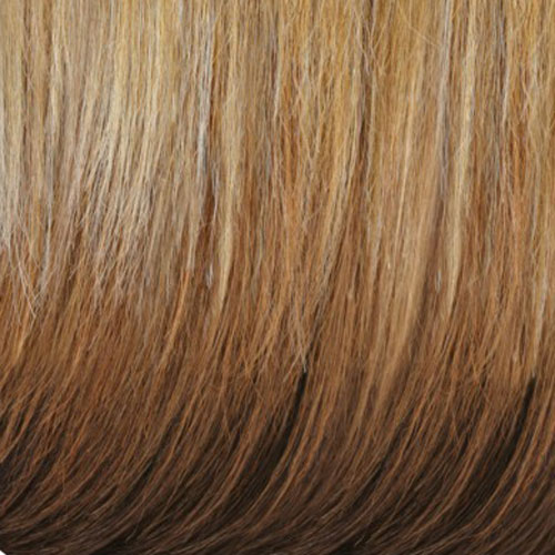 GMP2216 - Ombre - Golden Plat. Blonde & Reddish Blonde top ,Golden Auburn middle & Red. Brown bottom
